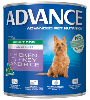 ADVANCE ADULT ALL BREED CHICKEN AND RICE 12 X 700G TINS