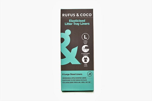 RUFUS AND COCO ELASTICISED LITTER TRAY LINERS LARGE - 8 PACK