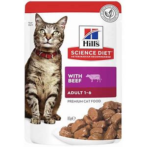 SCIENCE DIET CAT ADULT BEEF 85G 12'S